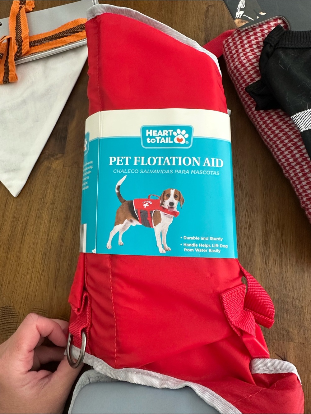Red Pet Flotation Aid - Dog Life Jacket